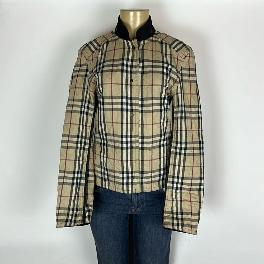 Burberry London Nova Check Reversible Quilted Jacket Approx Size 8 reg